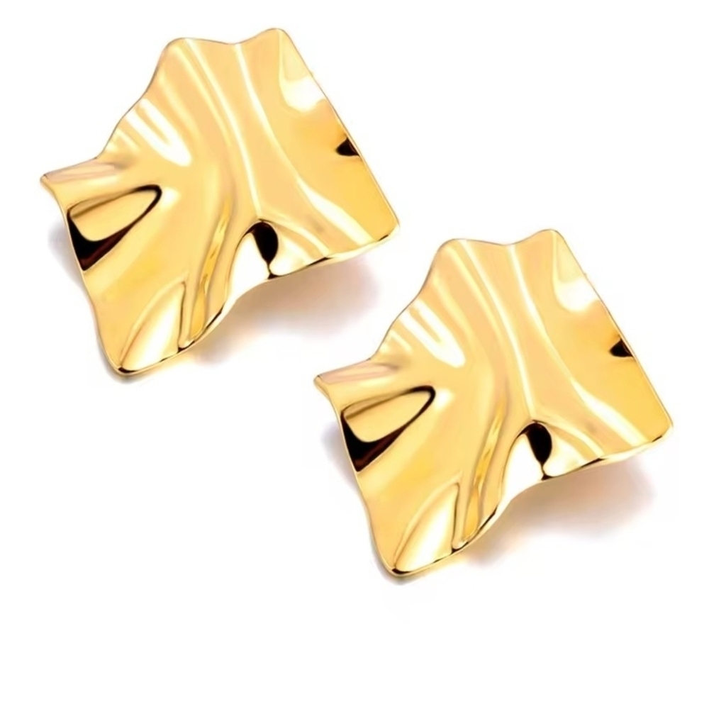 Gold Statement Earrings - Picture 4 of 6